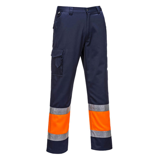 Portwest Broeken E049 oranje-marineblauw(ON)
