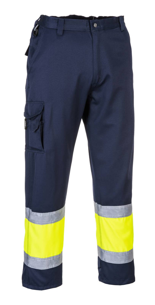 Portwest Broeken E049 geel-marineblauw(YN)