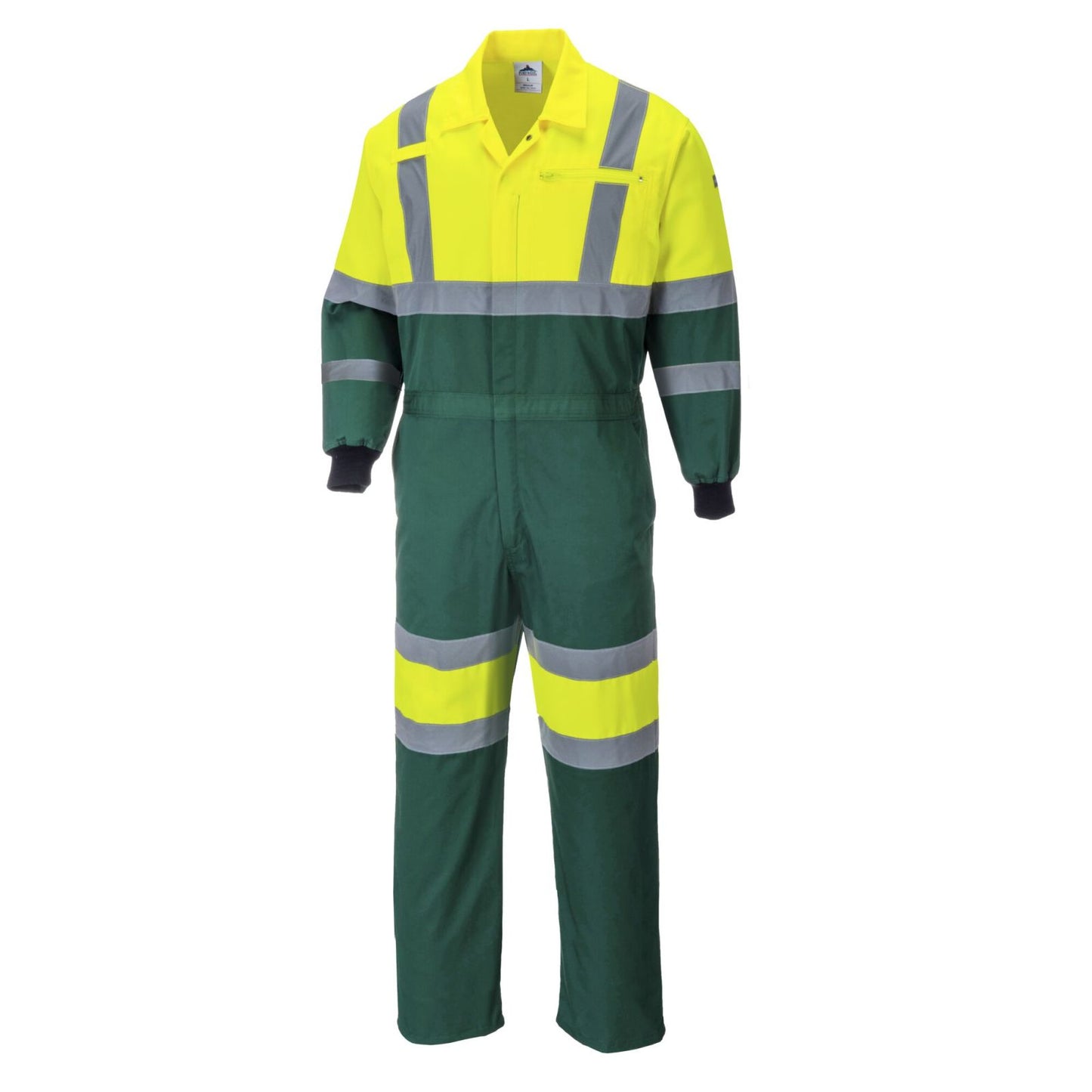 Portwest Hi-Vis Werkkleding Hoge zichtbaarheid Coverall E052 Hi-Vis X Back Contrast geel-groen(YG)