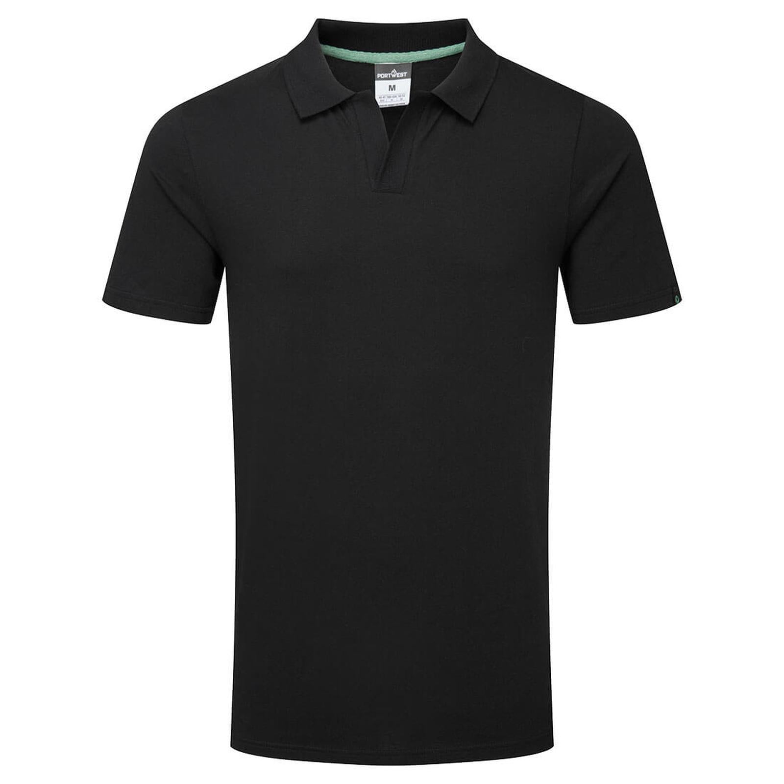 Portwest Planeet Poloshirt EC210 organisch katoen recyclebaar zwart(BK)