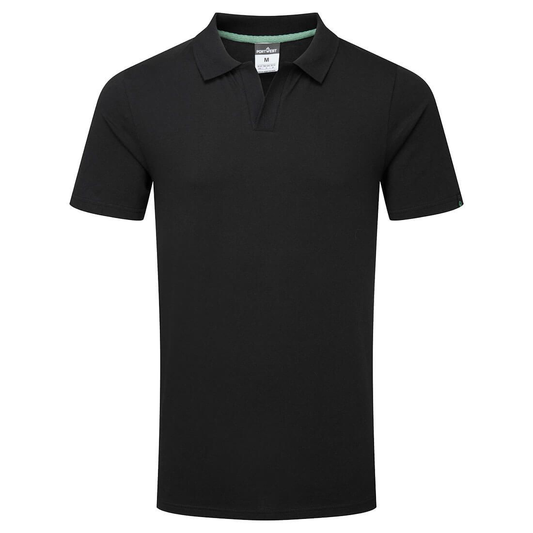 Portwest Planeet Poloshirt EC210 organisch katoen recyclebaar zwart(BK)
