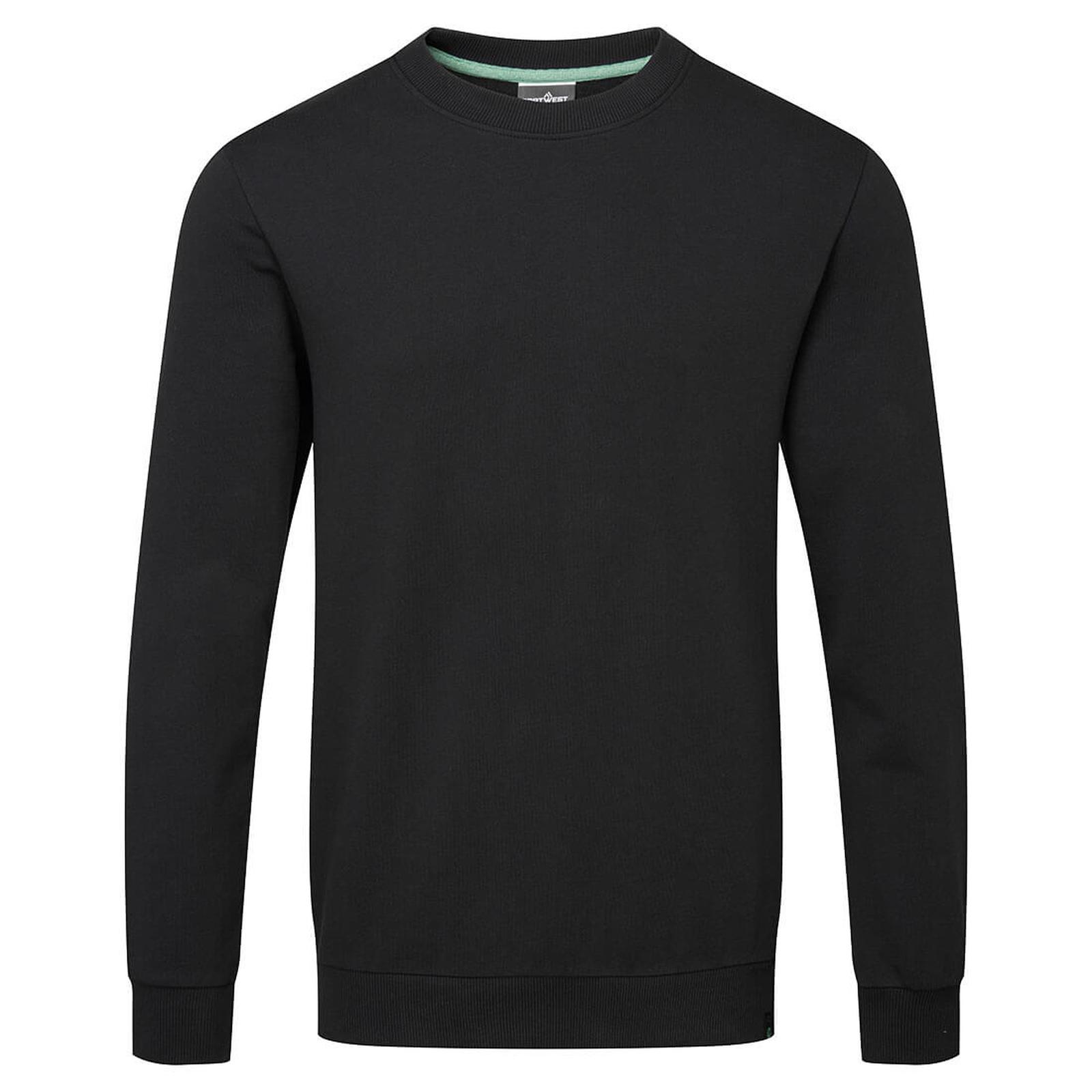 Portwest Planeet Sweatshirt EC300 organisch katoen recyclebaar zwart(BK)
