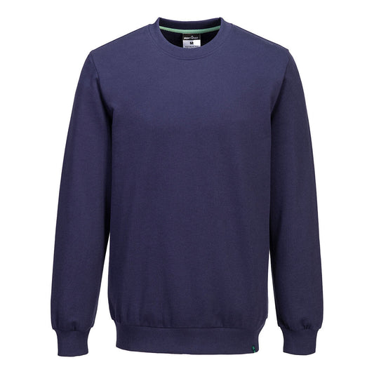 Portwest Planet Werkkleding Sweatshirt EC300 Recyclebaar organisch katoen donker marineblauw(NV)