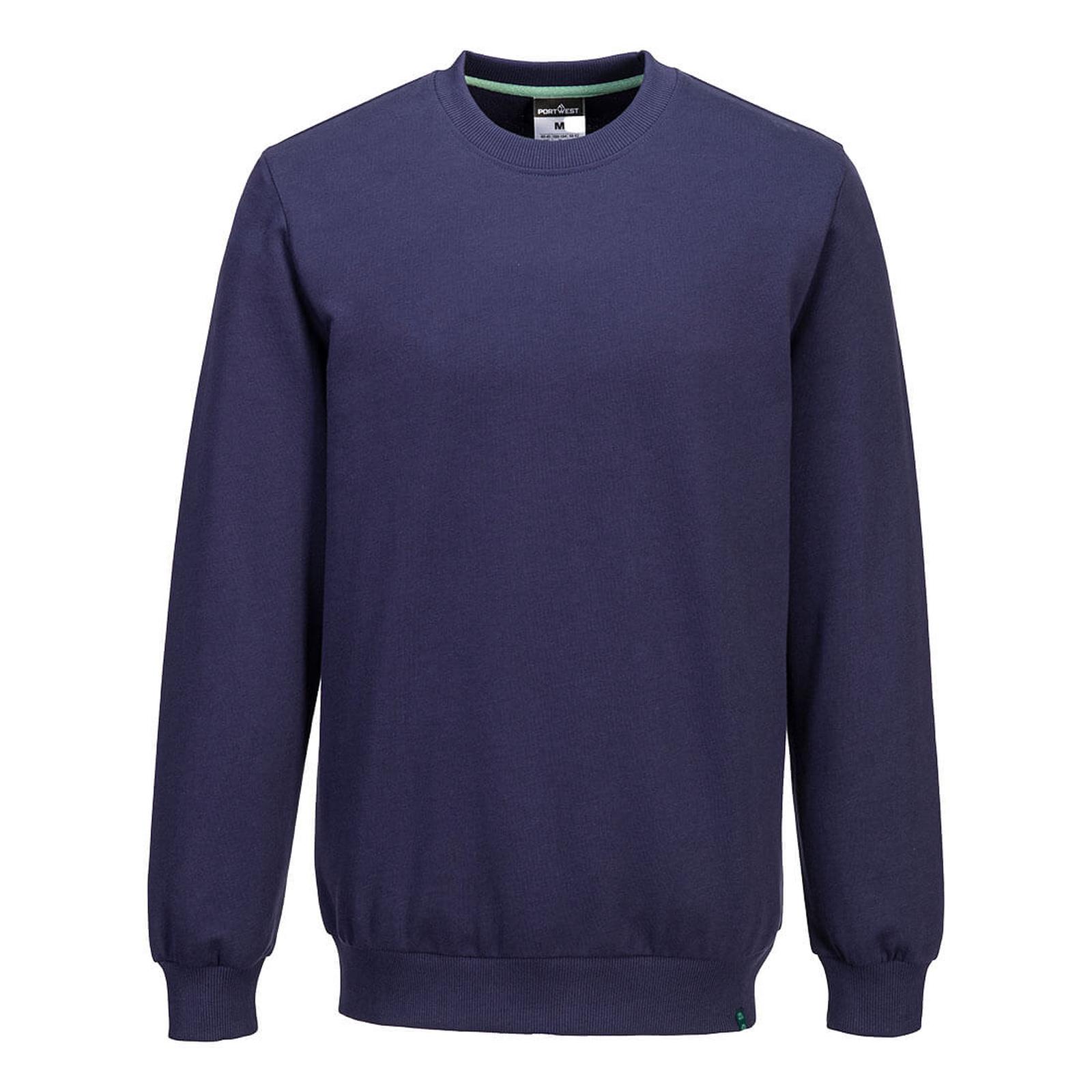 Portwest Planet Werkkleding Sweatshirt EC300 Recyclebaar organisch katoen donker marineblauw(NV)
