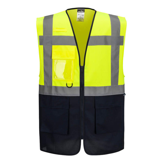 Portwest ES1 Essential Hoge zichtbaarheid Hesje ES076 Hi-Vis Contrast Executive geel-marineblauw(YN)