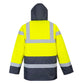 Portwest Hoge zichtbaarheid Jas ES466 Hi-Vis Contrast Winter Verkeer geel-marineblauw(YN)