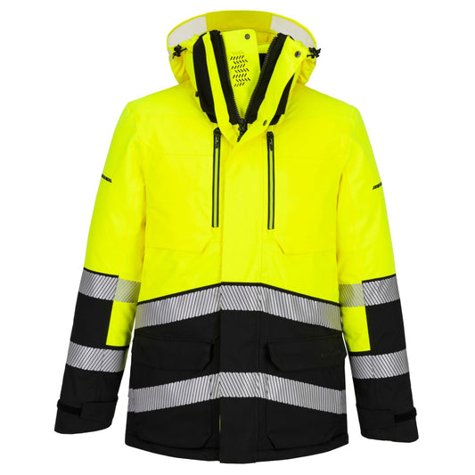 Portwest EV4 Parka EV401 Hi-Vis Expedition geel-zwart(YB)