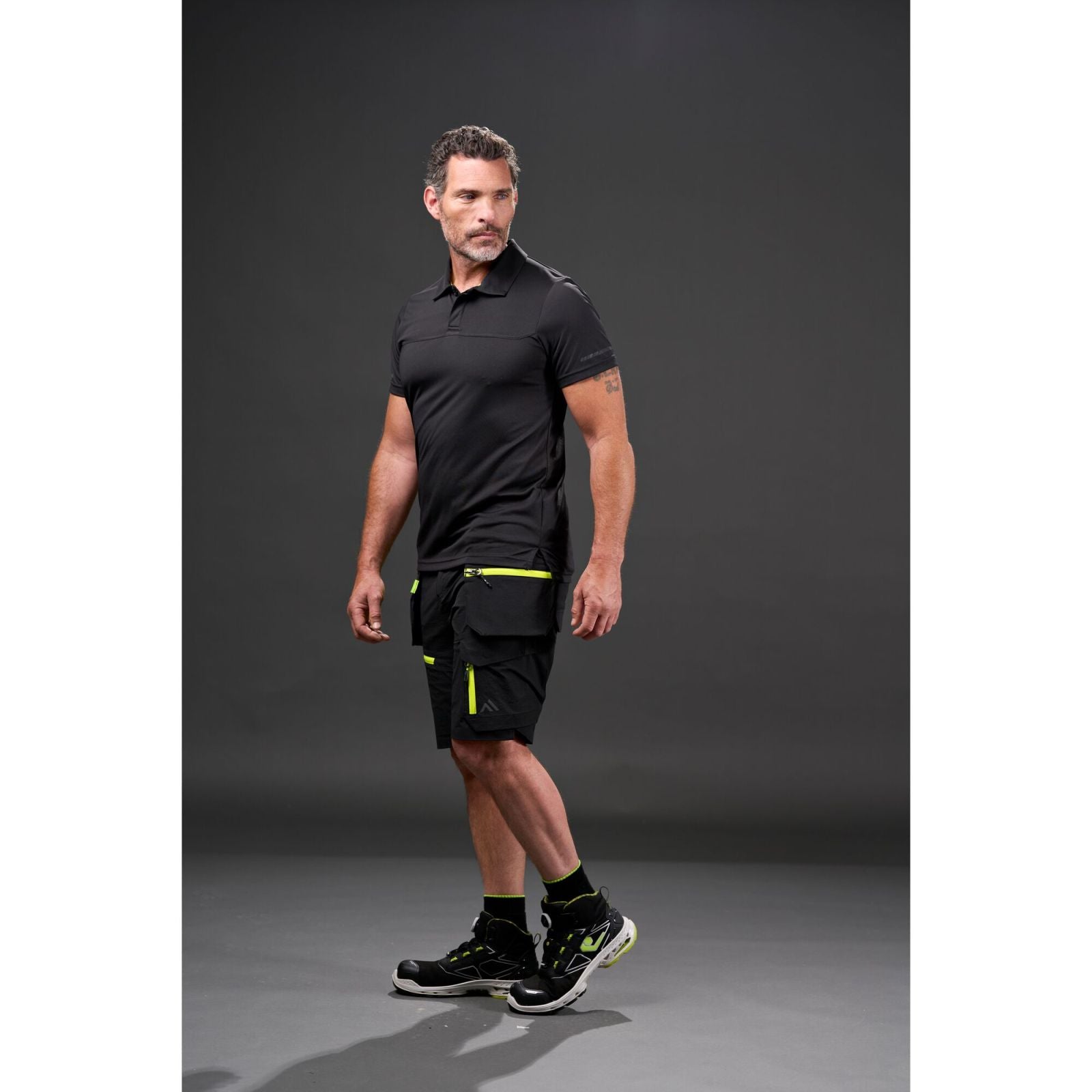 Portwest EV4 Werkkleding Poloshirt EV410 lichtgewicht korte mouw zwart(BK)