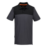 Portwest EV4 Werkkleding Poloshirt EV410 lichtgewicht korte mouw metaalgrijs(MG)