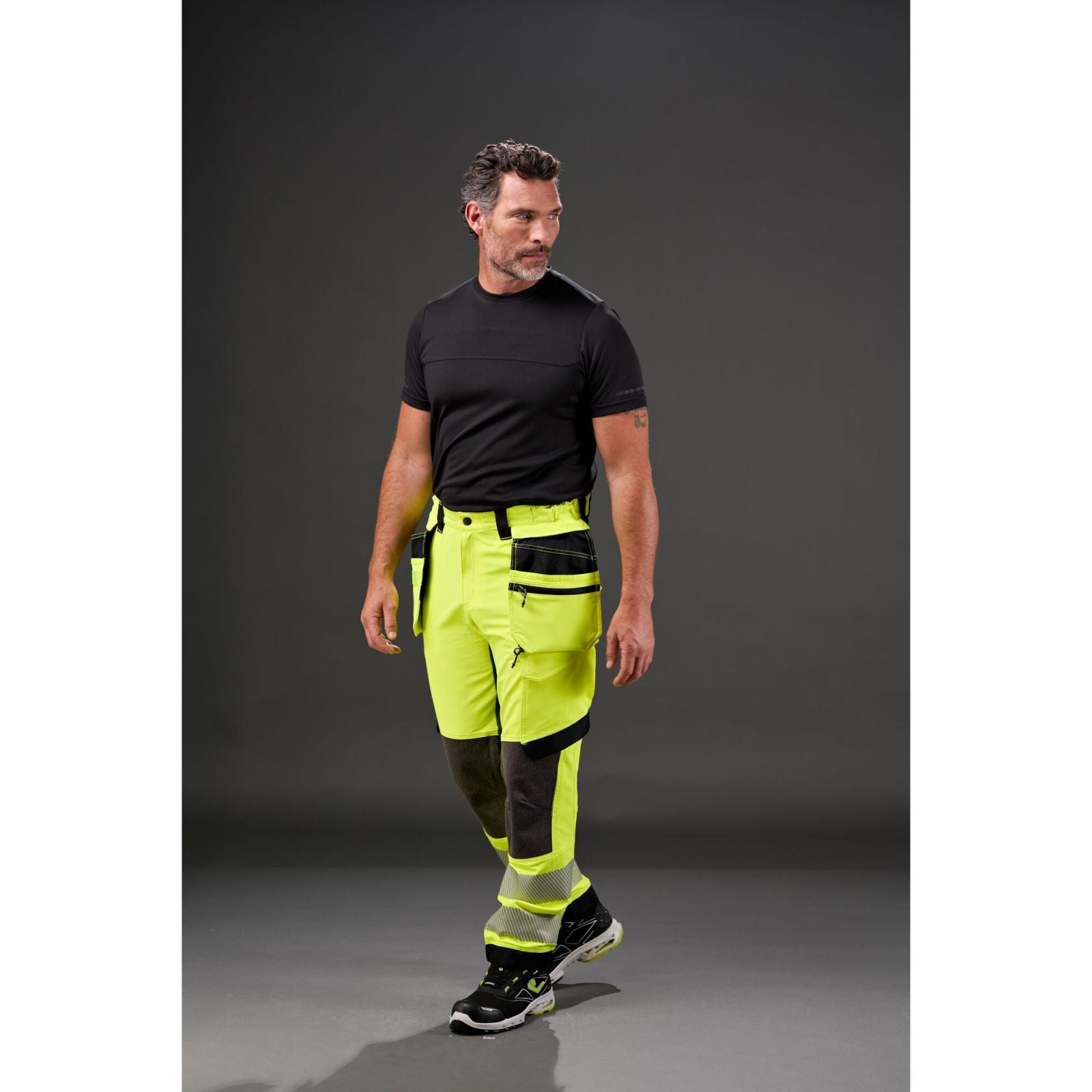 Portwest EV4 Werkkleding T-shirt EV411 lichtgewicht korte mouw zwart(BK)