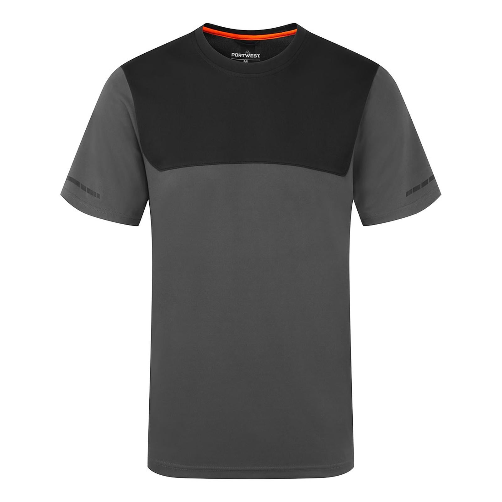 Portwest EV4 Werkkleding T-shirt EV411 lichtgewicht korte mouw metaalgrijs(MG)