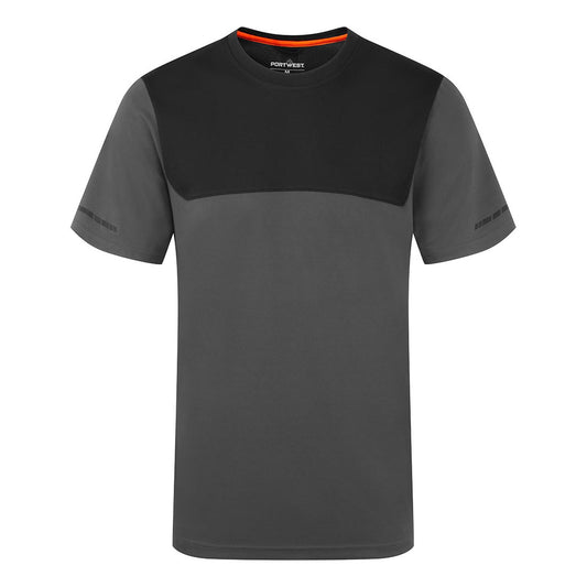 Portwest EV4 Werkkleding T-shirt EV411 lichtgewicht korte mouw metaalgrijs(MG)