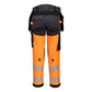 Portwest EV4 Hi-Vis broek EV442 stretch  afneembare holsterzak klasse 1 HiVis oranje-metaalgrijs(OM)
