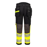 Portwest EV4 Hi-Vis broek EV442 stretch  afneembare holsterzak klasse 1 HiVis geel-zwart(YB)