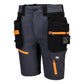 Portwest EV4 Werkkleding Korte Broek EV444 afneembare holsterzakken metaalgrijs(MG)