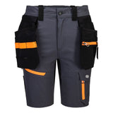 Portwest EV4 Werkkleding Korte Broek EV444 afneembare holsterzakken metaalgrijs(MG)