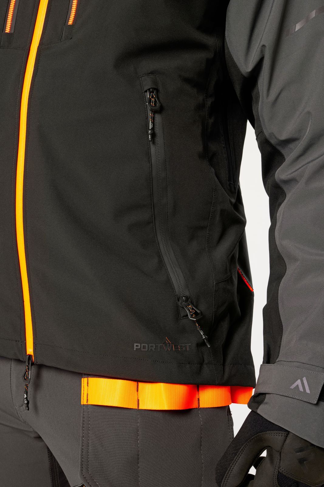 Portwest EV4 Alle weersomstandigheden Regenjas EV460 shell 4x stretch metaalgrijs(MG)