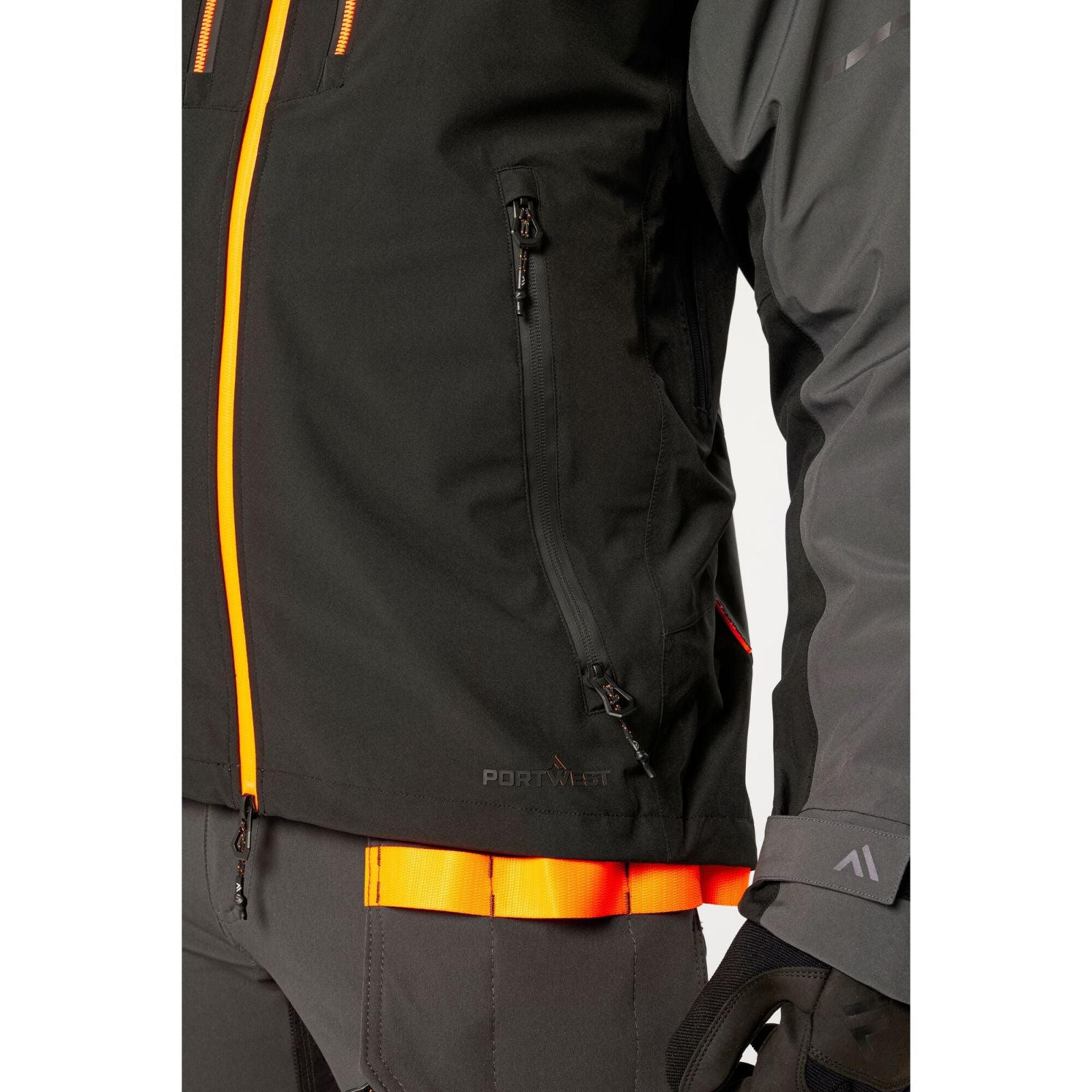 Portwest EV4 Alle weersomstandigheden Regenjas EV460 shell 4x stretch metaalgrijs(MG)