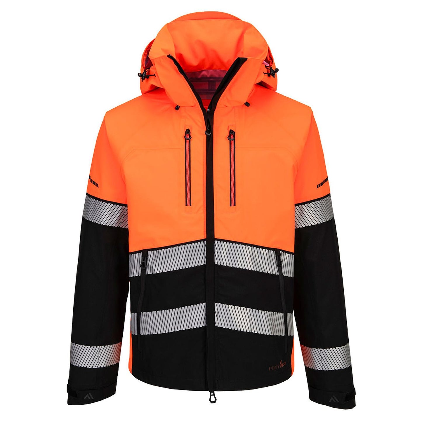 Portwest EV4 Hoge zichtbaarheid Jack EV465 Hi-Vis Shell (3L) oranje-zwart(OB)