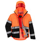 Portwest EV4 Hoge zichtbaarheid Jack EV465 Hi-Vis Shell (3L) oranje-zwart(OB)