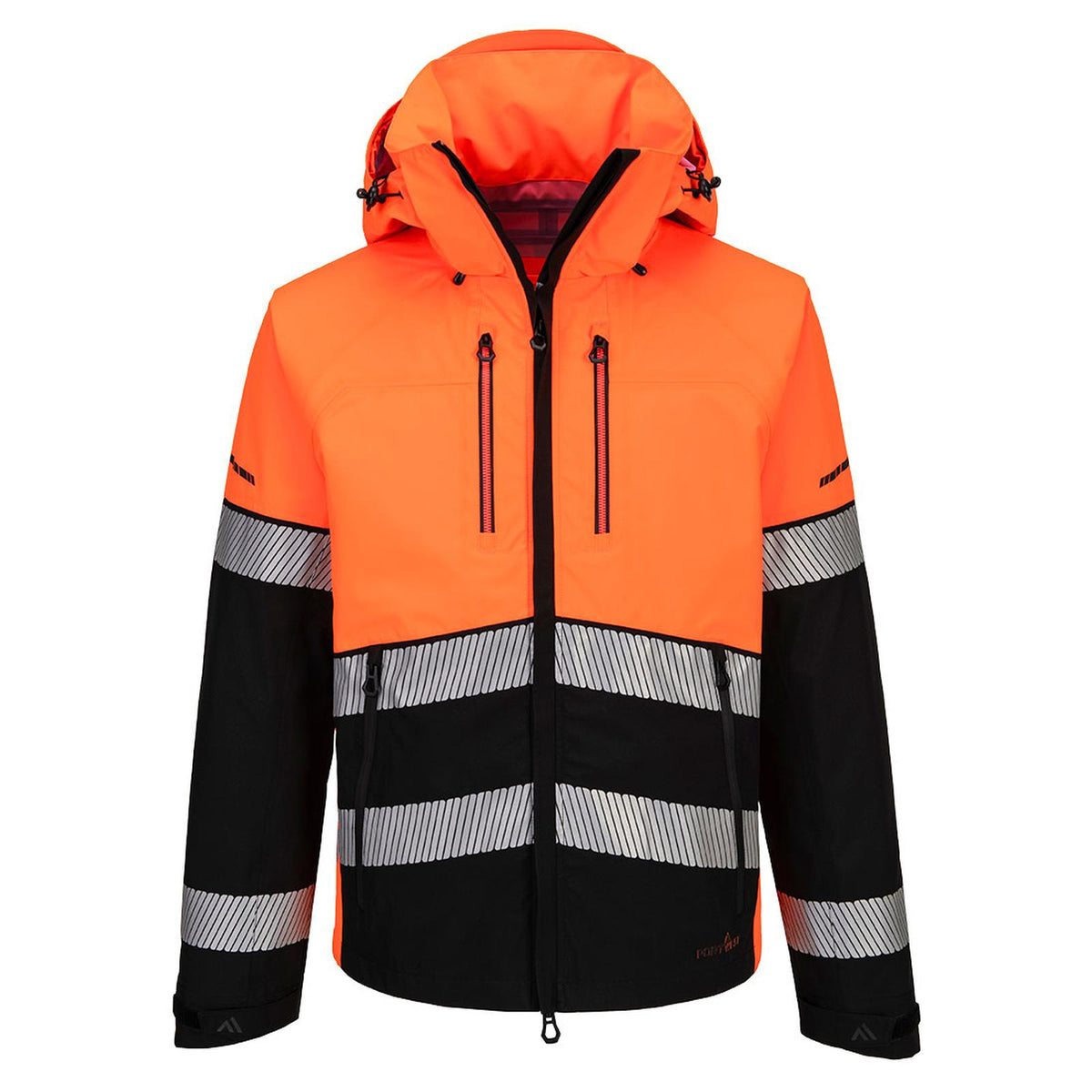 Portwest EV4 Hoge zichtbaarheid Jack EV465 Hi-Vis Shell (3L) oranje-zwart(OB)