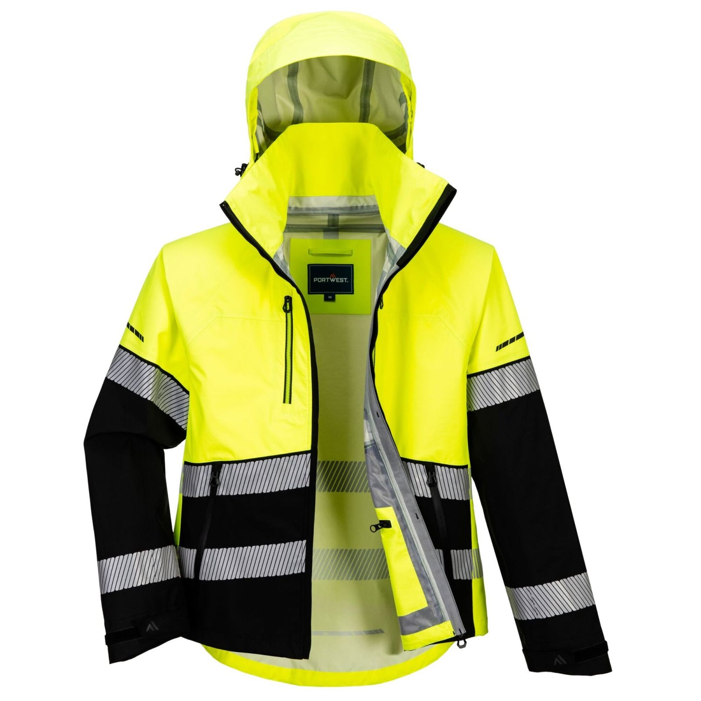 Portwest EV4 Hoge zichtbaarheid Jack EV465 Hi-Vis Shell (3L) geel-zwart(YB)
