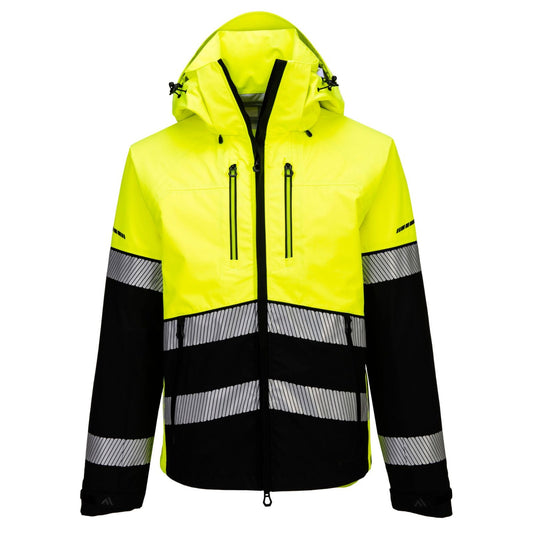 Portwest EV4 Hoge zichtbaarheid Jack EV465 Hi-Vis Shell (3L) geel-zwart(YB)
