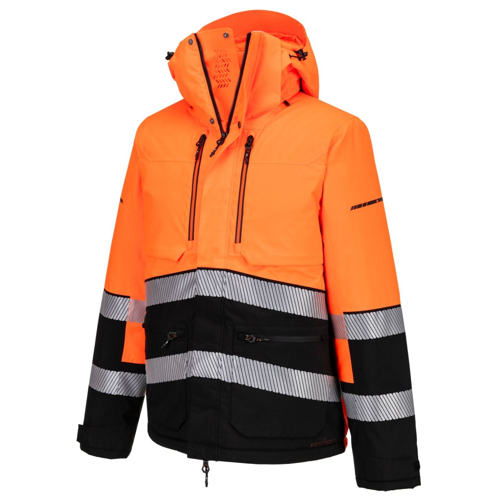 Portwest EV4 Hoge zichtbaarheid Winterjack EV467 Hi-Vis oranje-zwart(OB)