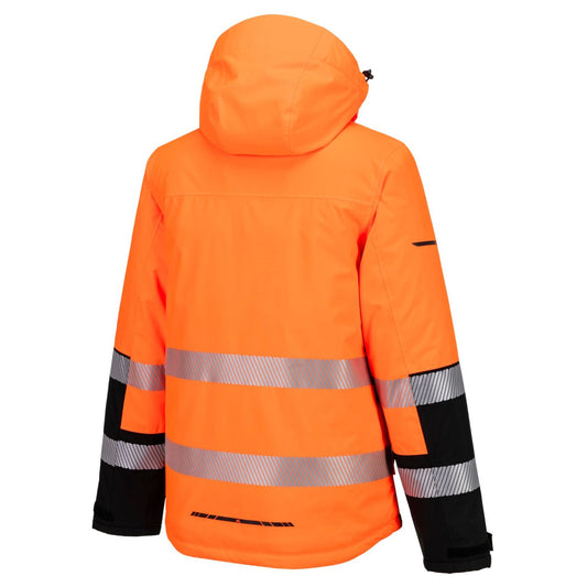 Portwest EV4 Hoge zichtbaarheid Winterjack EV467 Hi-Vis oranje-zwart(OB)