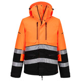 Portwest EV4 Hoge zichtbaarheid Winterjack EV467 Hi-Vis oranje-zwart(OB)
