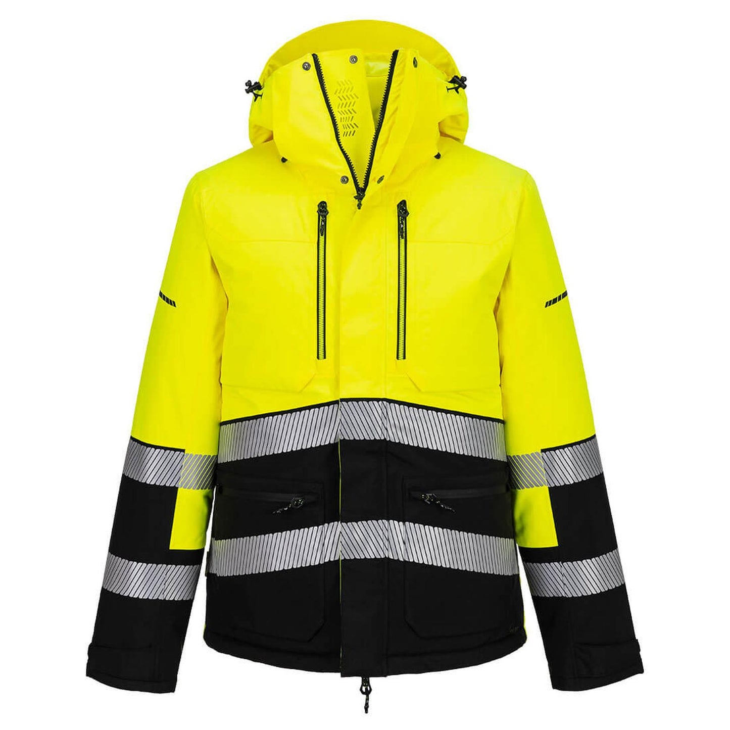 Portwest EV4 Hoge zichtbaarheid Winterjack EV467 Hi-Vis geel-zwart(YB)