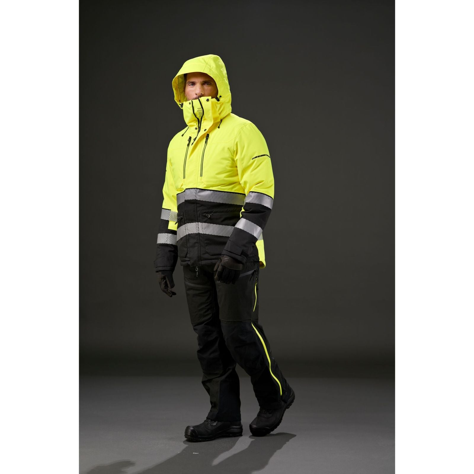 Portwest EV4 Hoge zichtbaarheid Winterjack EV467 Hi-Vis geel-zwart(YB)