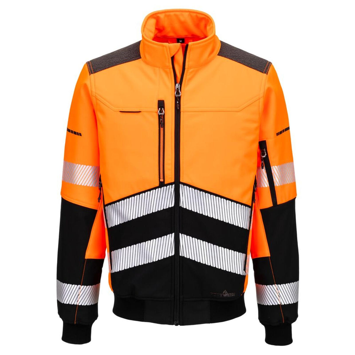 Portwest EV4 Hoge zichtbaarheid Bomberjack EV468 Hi-Vis Softshell (3L) oranje-zwart(OB)
