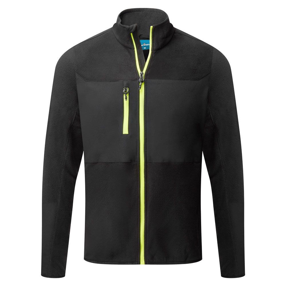 Portwest EV4 Alle Weersomstandigheden Jas EV476 stretch fleece zwart(BK)