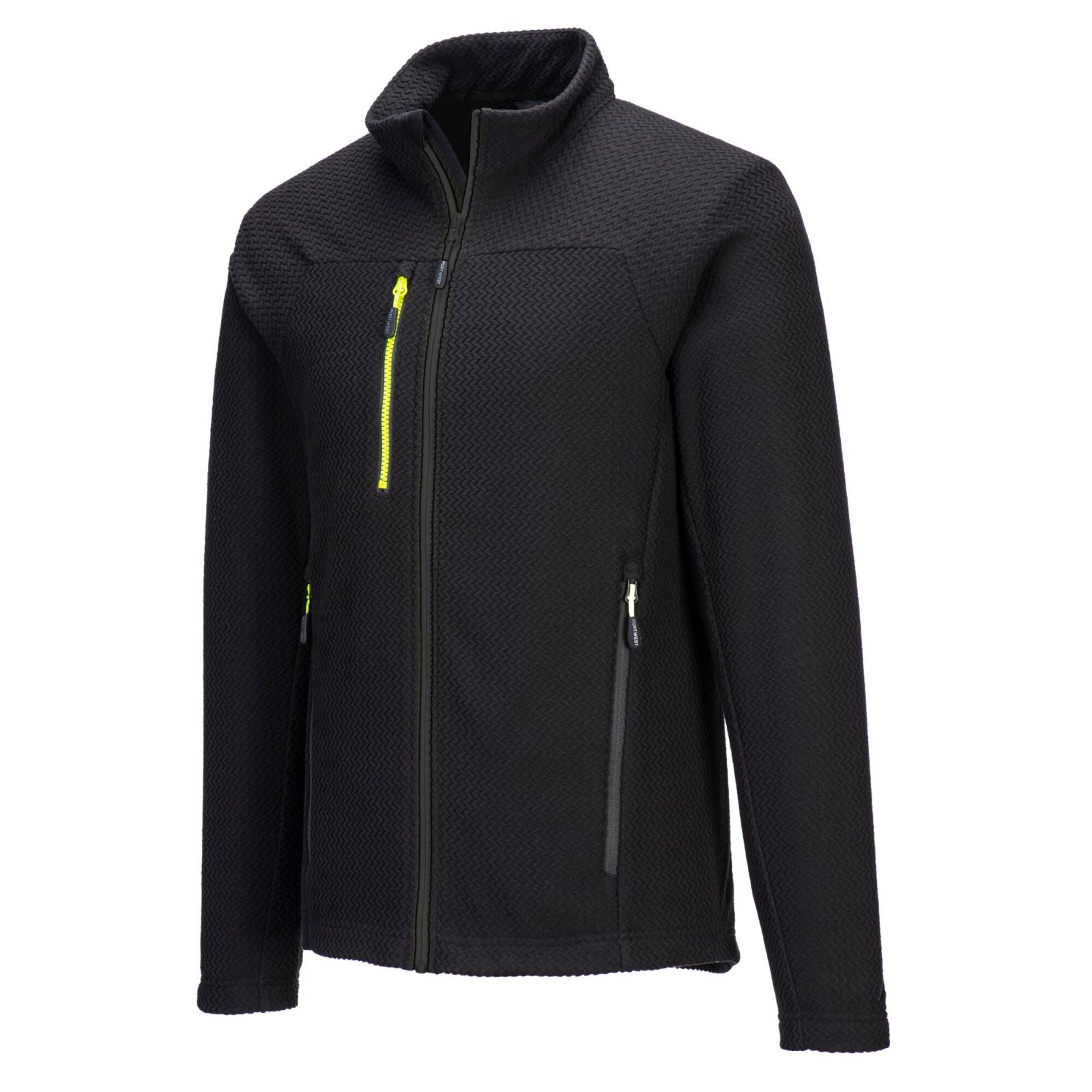 Portwest EV4 jas EV480 textuur Fleece slim-fit stretch zwart(BK)