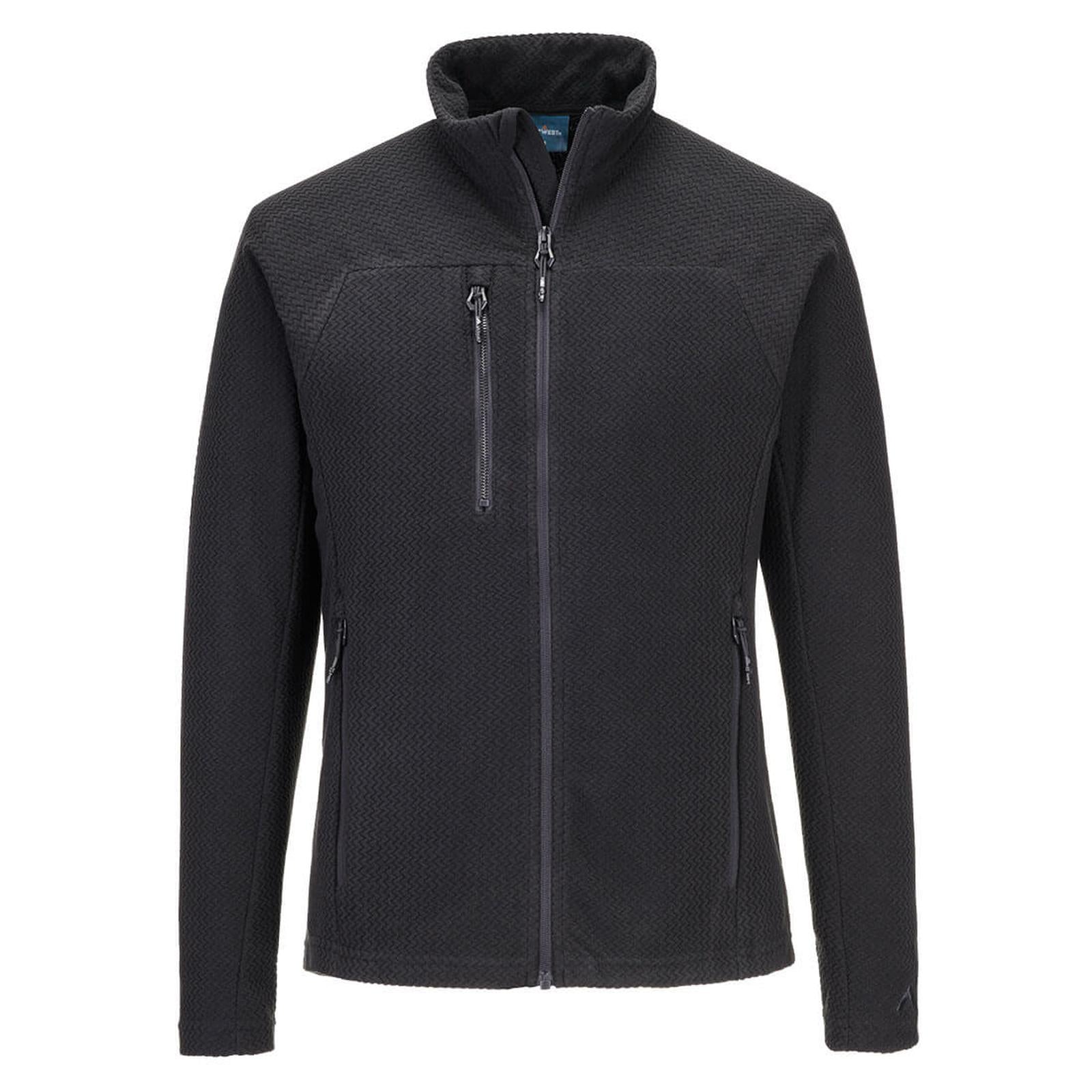 Portwest EV4 jas EV480 textuur Fleece slim-fit stretch zwart(BK)