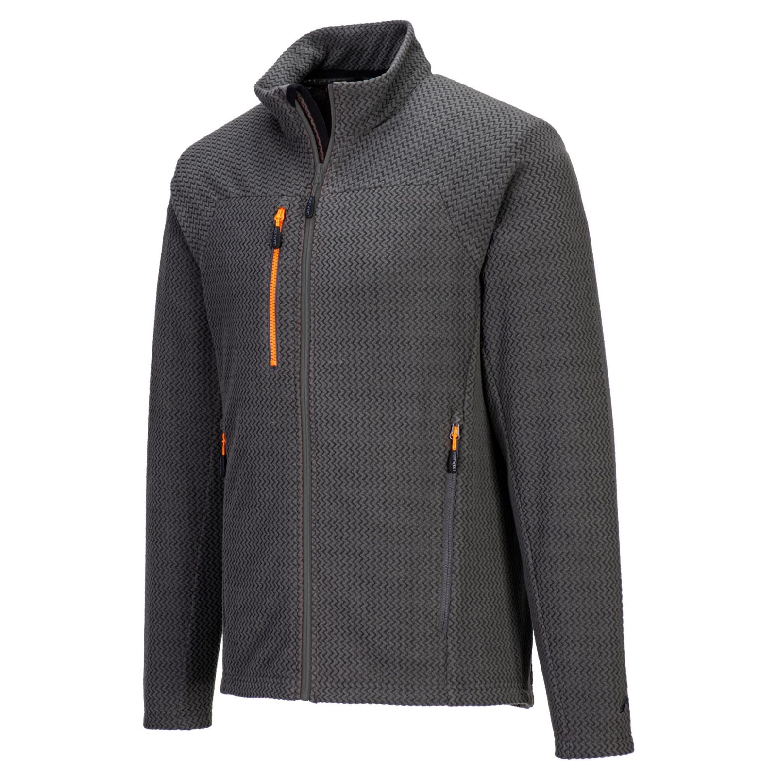 Portwest EV4 jas EV480 textuur Fleece slim-fit stretch metaalgrijs(MG)