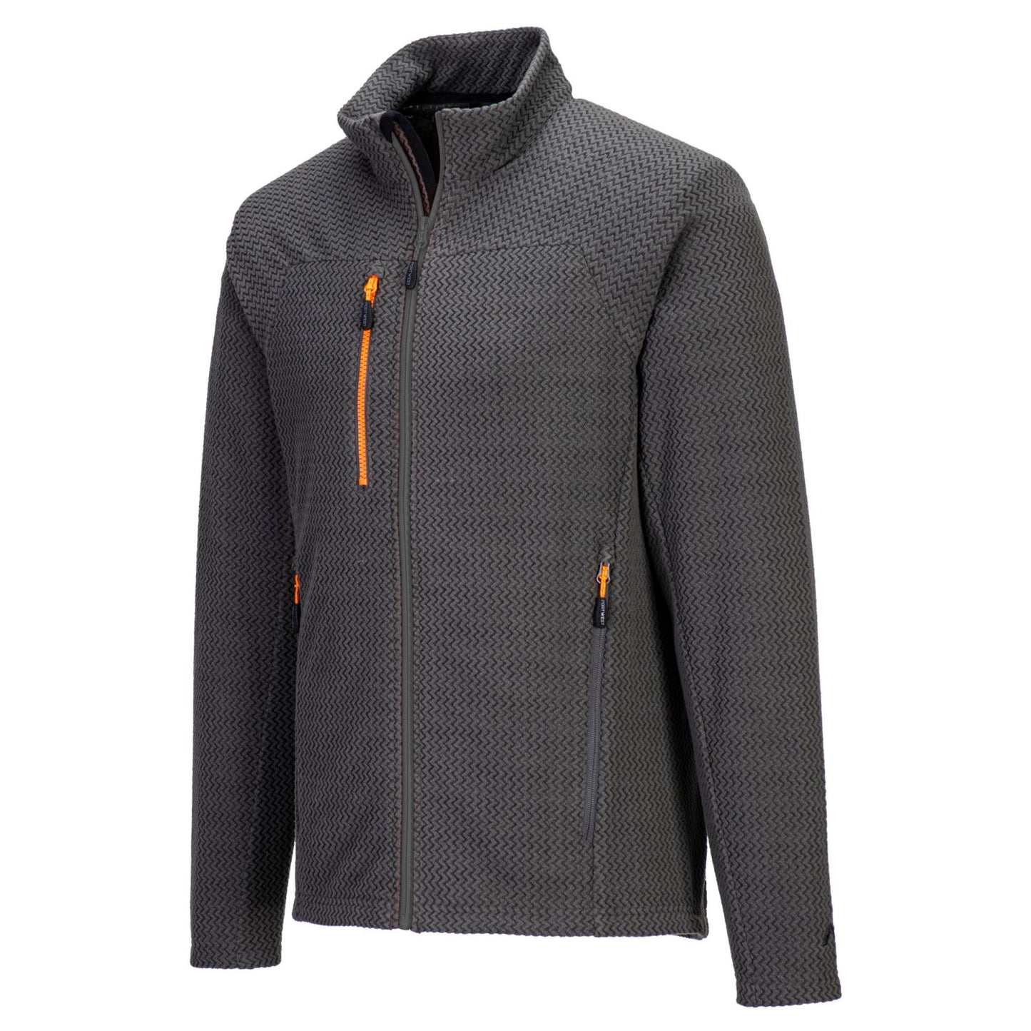 Portwest EV4 jas EV480 textuur Fleece slim-fit stretch metaalgrijs(MG)
