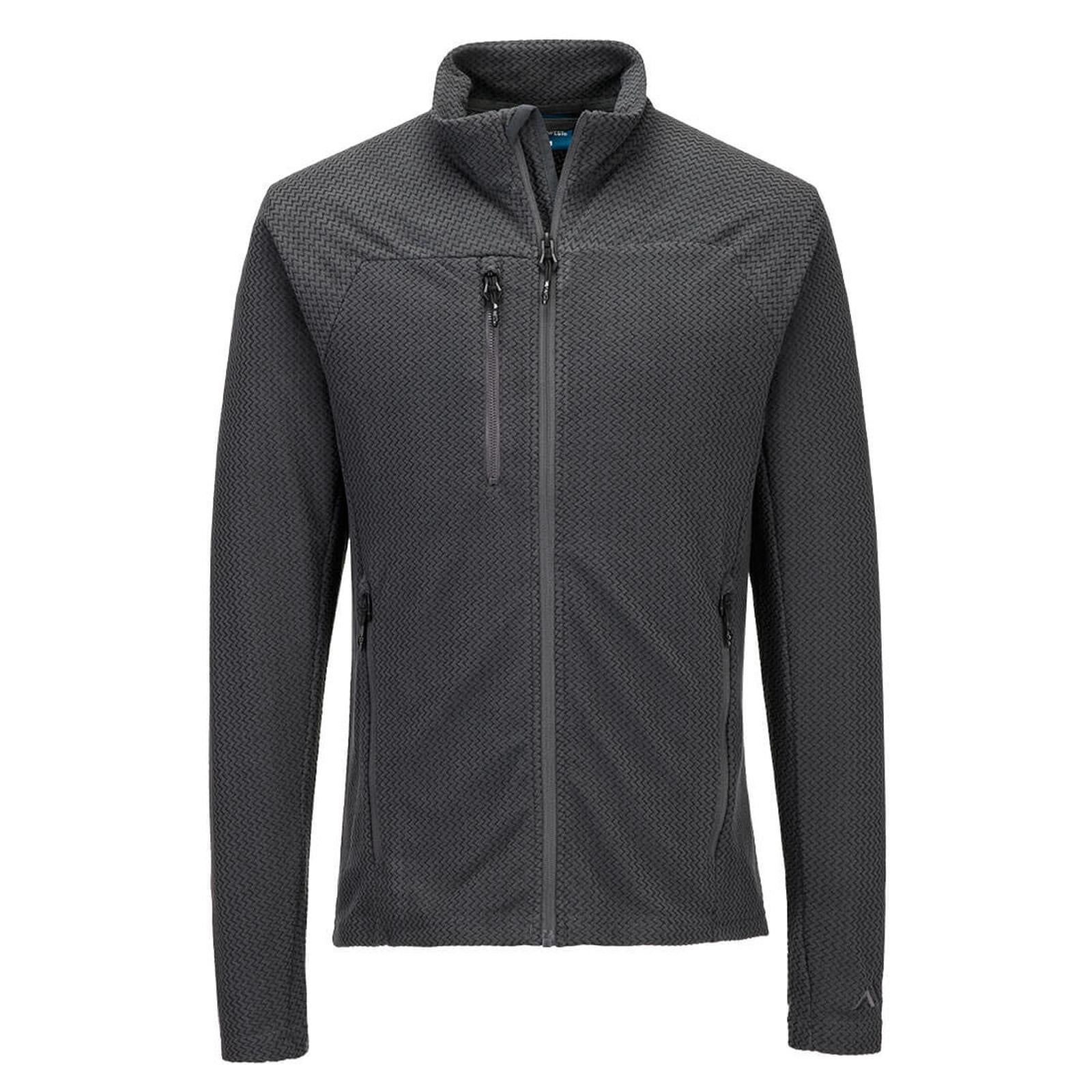 Portwest EV4 jas EV480 textuur Fleece slim-fit stretch metaalgrijs(MG)