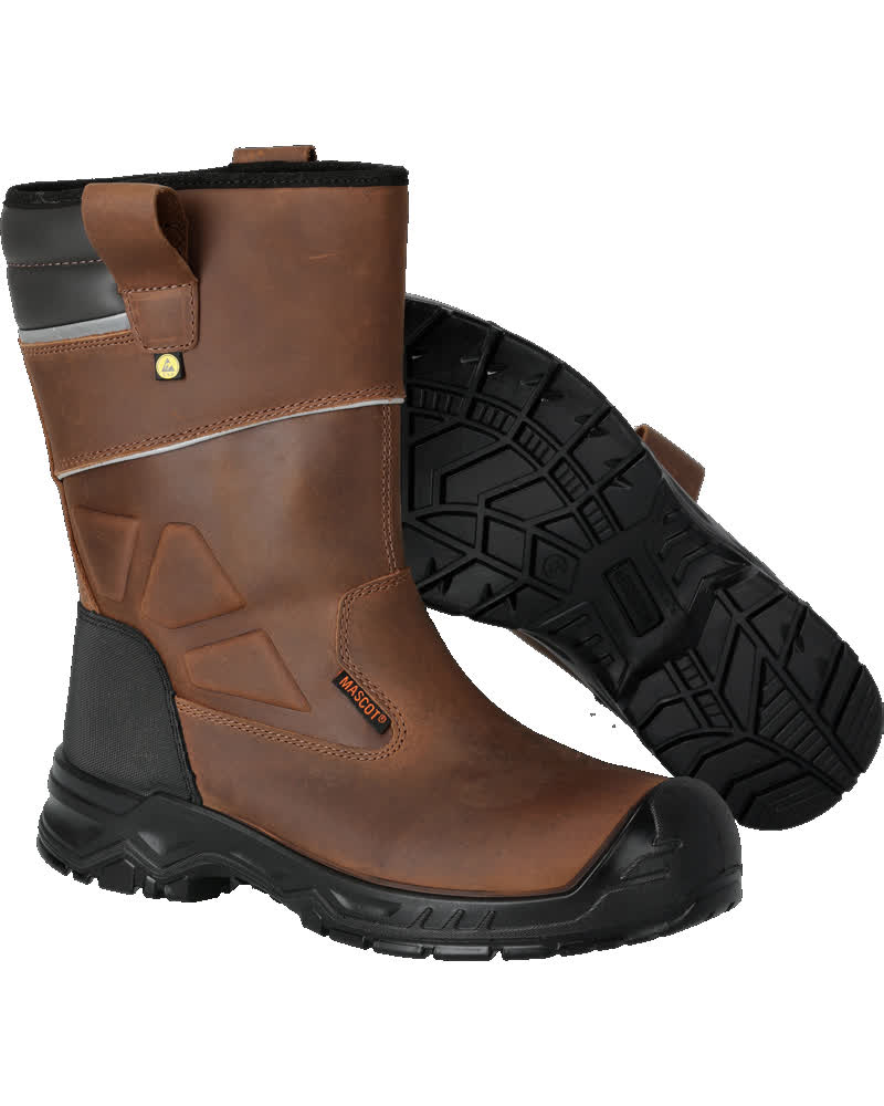 Mascot Footwear Originals Veiligheidsschoenen hoog  F1003-715 hoog S3S SR FO ESD notenbruin-zwart(5409)