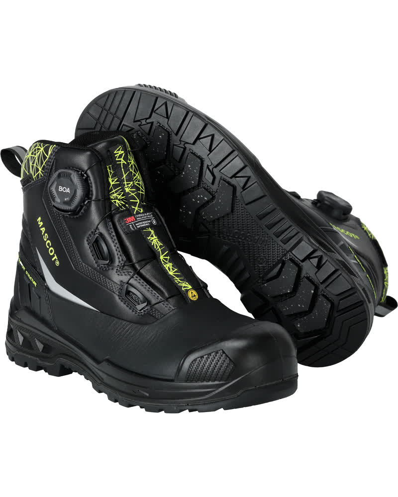 Mascot Footwear Industry Veiligheidsschoenen F1302-902 hoog S7S CI ESD FO HI HRO LG SC SR BOA Fit System zwart(09)