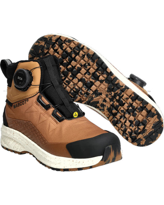 Mascot Footwear Customized Veiligheidsschoenen hoog F1602-702 hoog S7S E A PS WR SR FO BOA Fit System notenbruin(54)