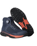 Mascot Footwear Customized Veiligheidsschoenen F1681-704 S3S SR FO ESD hoog BOA Fit System donkermarineblauw-bordeauxrood(01022)