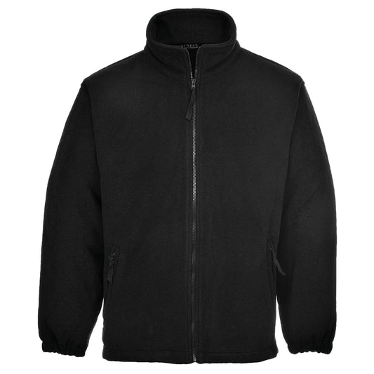 Portwest Fleece Alle Weersomstandigheden Jassen F205 Aran fleece heren zwart(BK)