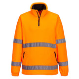Portwest Fleece lijn Hoge zichtbaarheid Jack F302 Hi-Vis 1/2 Zip Fleece oranje(OR)