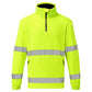 Portwest Fleece lijn Hoge zichtbaarheid Jack F302 Hi-Vis 1/2 Zip Fleece geel(YE)