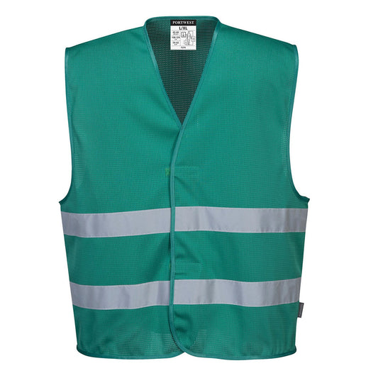 Portwest Vesten F374 Reflectieband Luchtdoorlatend flessengroen(BG)