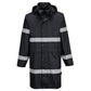 Portwest Iona Regenkleding Verbeterde Zichtbaarheid Regenjas F437 100cm zwart(BK)