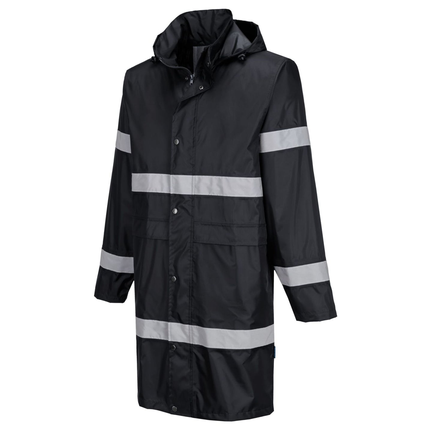 Portwest Iona Regenkleding Verbeterde Zichtbaarheid Regenjas F437 100cm zwart(BK)