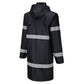 Portwest Iona Regenkleding Verbeterde Zichtbaarheid Regenjas F437 100cm zwart(BK)